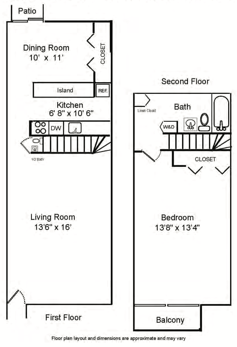 1 Bedroom 1 Bathroom Apartments — 1 Bedroom 1 Bathroom Apartments floor plan